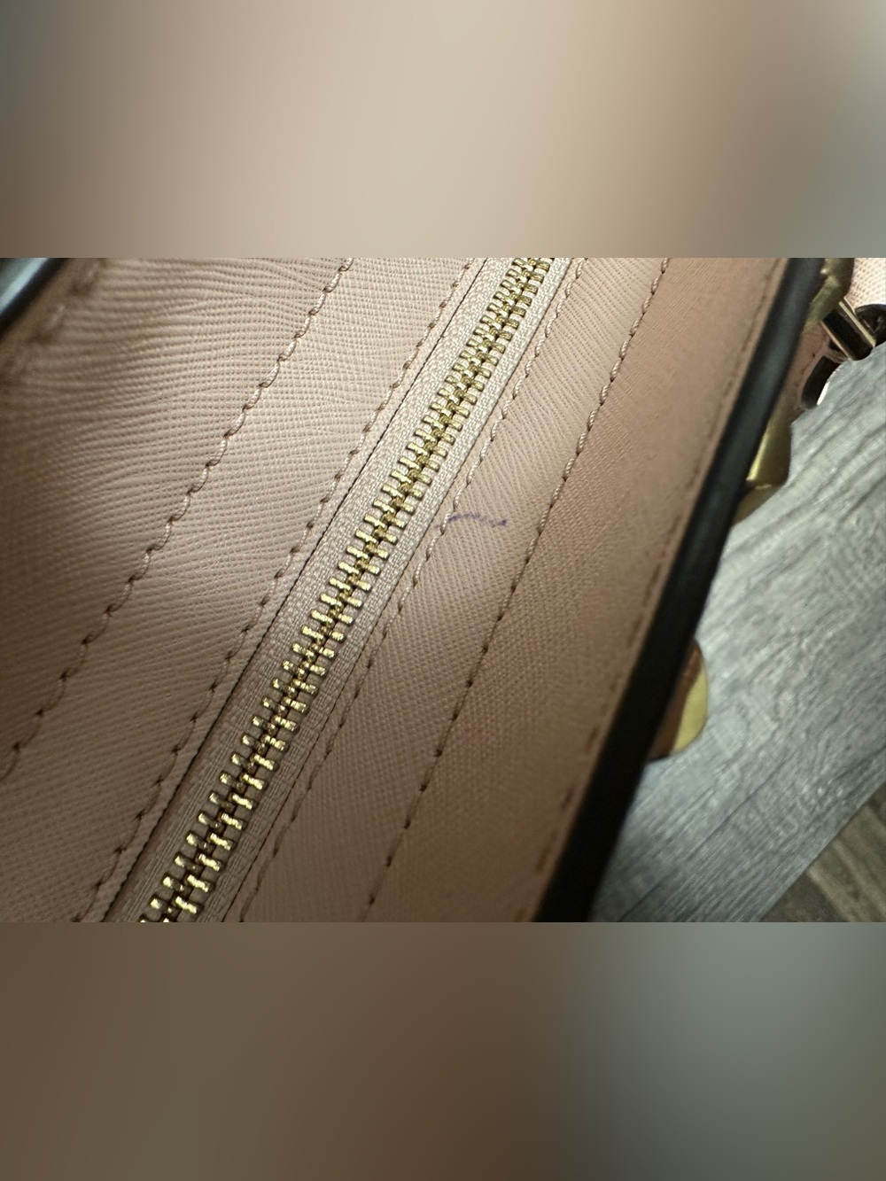 Michael Kors Blush Pink Studded Satchel with Gold Hardware - Picture 10 of 14